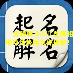 虎跟哪 🍀 些属相相冲运势网为你揭秘！